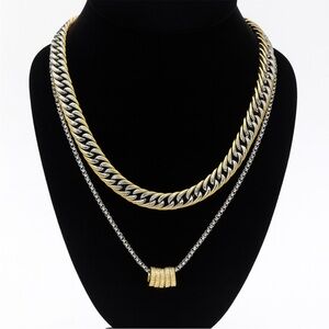 ✨Alana J - 18K Gold-Plated Two-Tone
Layered Necklace Set -Bold✨